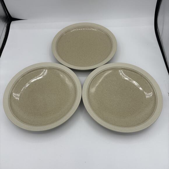 Mikasa Stone‎ Craft Sand Piper Salad Plates Set of 3 Beige 8.5" CF404 Oven Safe - Picture 1 of 11